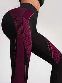 Innovista Nahtlose Sport-Leggings mit hoher Unterstützung, hochgeschnittenem Bund, V-Rücken, für täglichen Athleisure-Stil, Yoga, Pilates, HIIT-Training, Büro bis Gym, Aktivbekleidung Unterteil, butterweich, strukturierte Hose, Bewegungskomfort, Bauchkontrolle, Kompression, Kniebeugen-geeignet, nahtlos, für Cardio, Outdoor-Übungen, UV-Schutz, rot, schwarz, Fitness für arbeitende Mütter