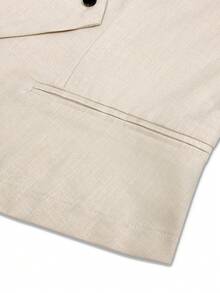 GlowEve CURVE Ensemble 2 pièces grande taille pour femmes - Gilet sans manches avec boutons et short, convient pour le trajet et les activités extérieures - Nude - Voir 8