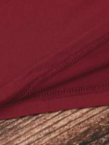 EMERY ROSE 加大码撞色滚边圆领休闲短袖T恤，夏季