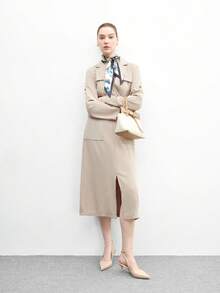 CUCCOO BIZCHIC Tacones altos de moda con diseño de hebilla y punta afilada para uso diario - Beis - Ver 6