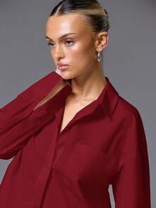 MUSERA Áo kiểu nữ - Màu Đỏ Sâu - Xem 5