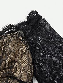 Nuvra Robe de maintien à manches longues et décolleté profond avec double couche et doublure. Robe galbante et sculptante pour la taille et les fesses, longueur intégrale - Noir - Voir 8