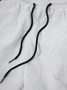 Sport MetroGents Quần thể thao nam thường ngày, thêu chữ, cạp chun, có dây rút. - trắng - Xem 5