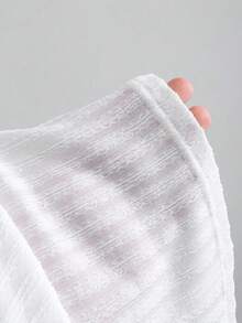 Sweetra Y2K 性感休闲通勤罗纹面料百搭度假上衣 - 白色 - 查看 6