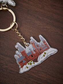 HARRY POTTER X SHEIN Harry Potter Keychain, Shiny Acrylic Material, Great Gift For Women, Students, Harry Potter Fans - Castle - View 3