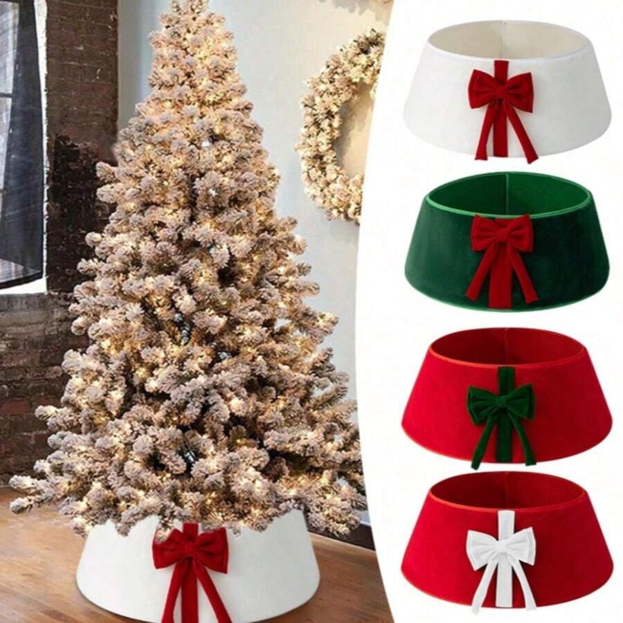 1 pièce Collier en peluche pour sapin de Noël en forme de nœud, décoration de scène pour la route - Multicolore - Voir 1