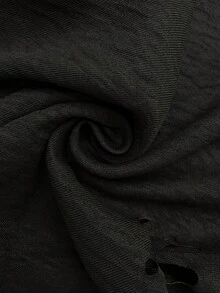 Elaquor Pantalon noir ample et décontracté pour femmes grandes tailles, convient pour les vacances de printemps/été avec découpes - Noir - Voir 3