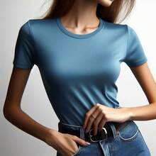 MIL200FIT Women T-Shirts - Cadet Blue - View 3