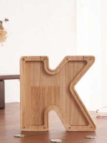 木质大字母存钱罐，字母造型，可定制首字母，趣味生日、圣诞节、节日礼物