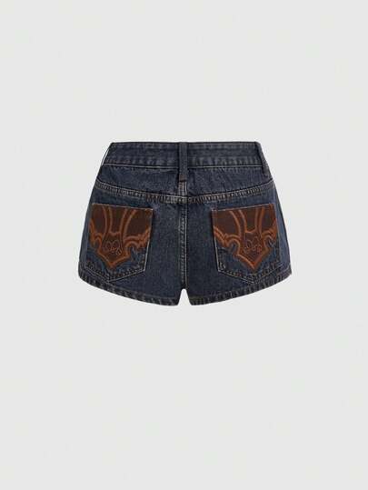 Grunge Punk Short en jean sexy Y2K avec revers