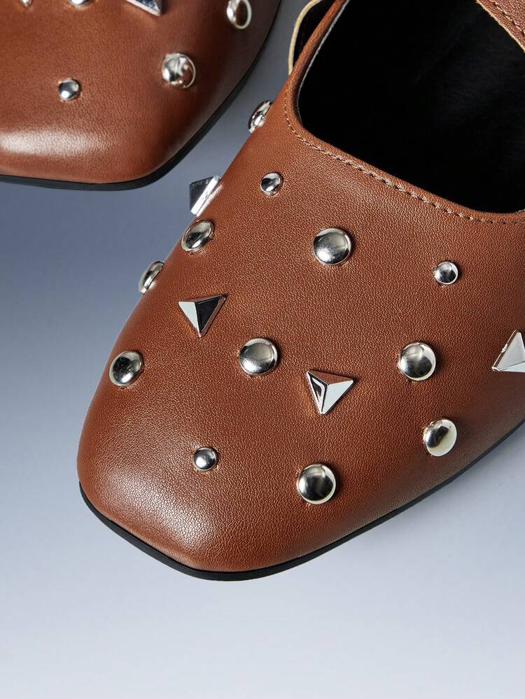 CUCCOO GRLICON Women's Rivet Buckle Design Casual Fashion Shoes