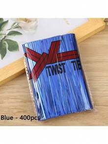 100个金属扭扭扎带，彩色螺旋扎带，适用于玻璃纸派对礼品袋、可爱锥形生日糖果袋，8种颜色可选，10厘米/3.97英寸 - 彩色 - 查看 12