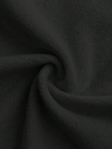 Elamini 复古短款毛绒拉链卫衣外套，修身款，粉色，秋冬款 - 黑色 - 查看 7