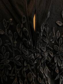 SHEIN Tween Girls' Elegant Lace Party Birthday Princess Dress - Black and White - View 4