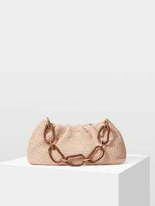 MOTF PREMIUM PU LEATHER SPECIAL SHOULDER STRAP CLUTCH - Beige - View 2