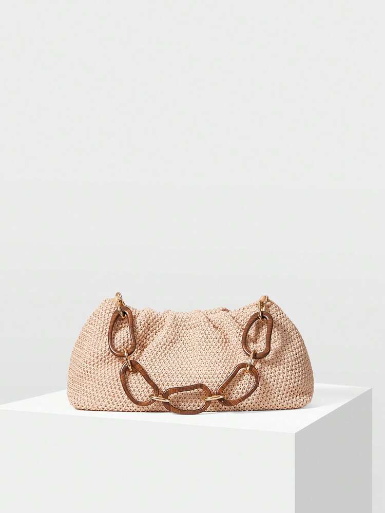 PU LEATHER SPECIAL SHOULDER STRAP CLUTCH