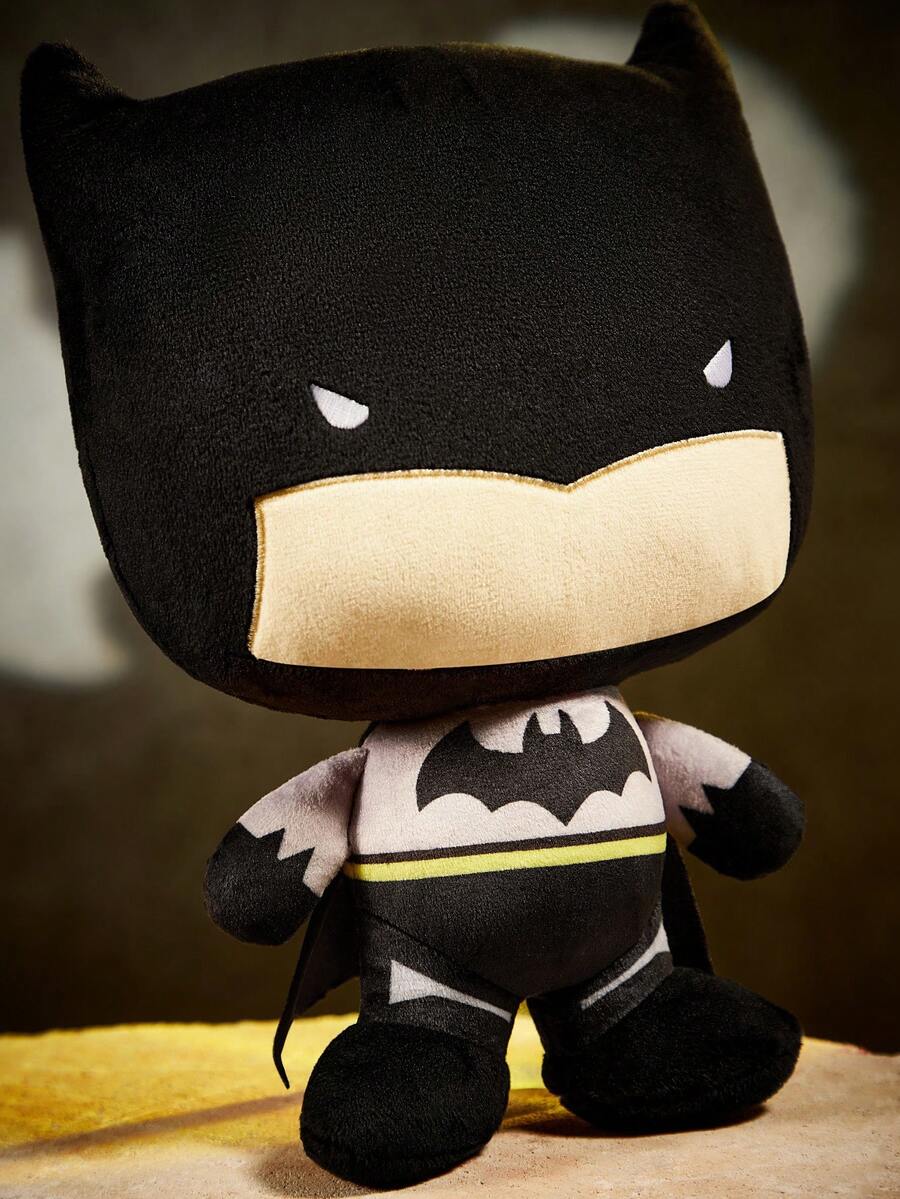 BATMAN X SHEIN 1Pc Cute Cartoon Bat Plush Doll Toy, Standing Doll, Can Give Gifts, Suitable For Teenagers - Black - View 1