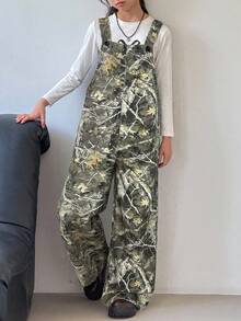 SHEIN Trang phục mùa thu đông cho bé gái, áo liền quần dáng rộng in họa tiết da báo có túi, họa tiết báo đốm (không kèm áo thun), quần jeans đa năng, trang phục đi học mùa thu đông, trang phục Halloween cho bé gái, trang phục Giáng sinh, trang phục kiểu cổ điển. - Nhiều màu - Xem 4