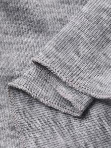 Livesso 女士休闲系带收腰二合一T恤 - 灰色 - 查看 7