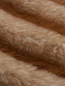 Manfinity Roghcode Men's Fleece Zip-Up Collar Fashionable Versatile Outdoor Jacket, Autumn/Winter Coats Men's Fur Coat Light Brown Jacket Fur Jacket - Khaki - View 4
