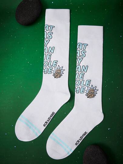 Rick and Morty X SHEIN Women Knee High Socks
