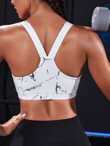 Powerista 大理石圖案工字運動型文胸