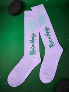 Rick and Morty X SHEIN 女士过膝袜 - 彩色 - 查看 4