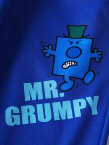 Mr Men Little Miss X SHEIN Tween Boy Casual Cartoon Pattern Crew Neck Sweatshirt And Pants Set, Autumn - Multicolor - View 6