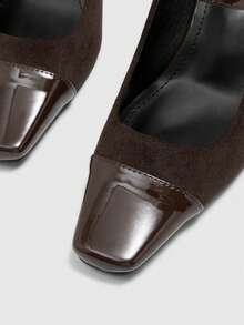 CUCCOO BIZCHIC Women's Elegant Commuter Buckle Pumps - Coffee Brown - View 8