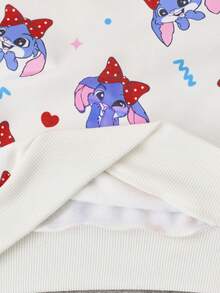 Maija Kids Bộ đồ bé gái gồm áo nỉ cổ tròn rộng in họa tiết và quần ống loe. - Nhiều màu - Xem 7