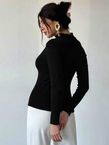 Women Sweaters - Black - View 2