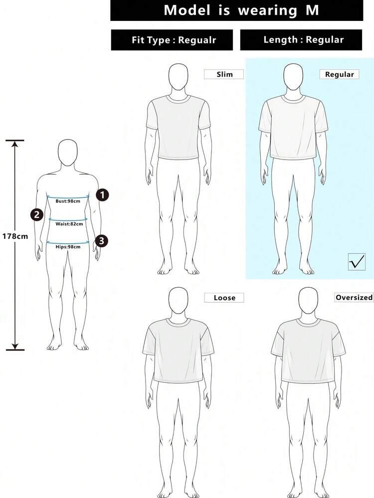 Camiseta Casual de Verão Masculina Ajustada Encolhida com Estampa no Peito, Manga Curta, Azul Claro Nova York
