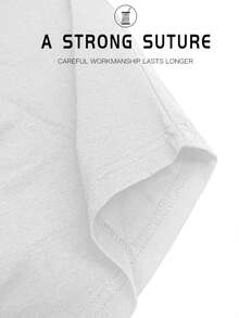 Sport MetroGents 男式简约图案印花圆领短袖运动 T 恤健身服跑步 T 恤和背心健身上衣透气 - 白色 - 查看 5