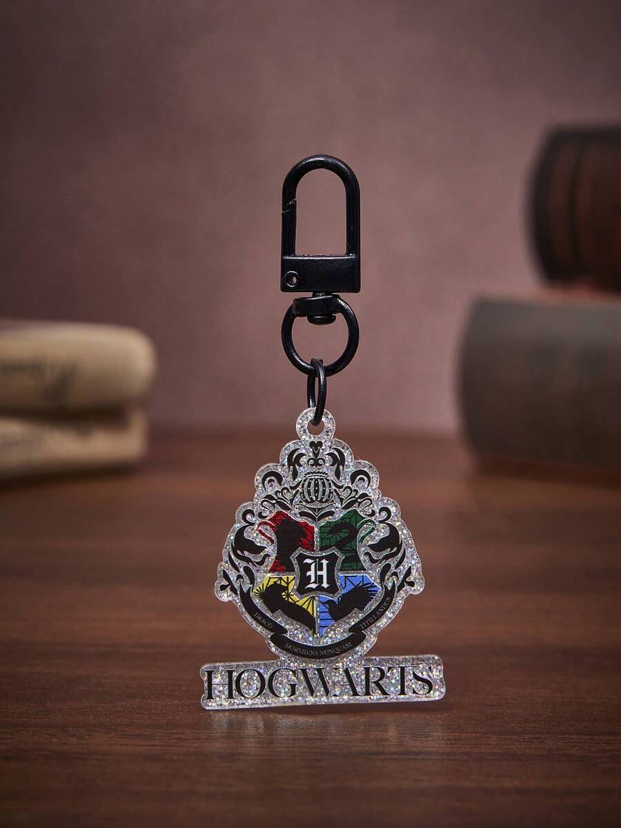 HARRY POTTER X SHEIN 哈利波特钥匙扣，闪亮亚克力材质，送给女性、学生、哈利波特粉丝的绝佳礼物 - 黑色 - 查看 1