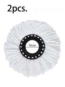 1/2/3/5/6/8 Pc Super Fine Fiber Rotating Mop Head Refills,Compatible With Hurricane Magic Spin Mop & Standard Round Replacement, High Efficient Cleaning, Wet & Dry Use - Multicolor - View 10