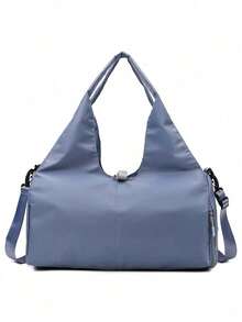 1件装健身包旅行包男女通用旅行手提包，带鞋仓，运动健身手提包周末包过夜包瑜伽垫包，适用于游泳、篮球等运动，粉色女士大容量瑜伽健身包，独立鞋柜 - 耐用涤纶材质，拉链封口，建议手洗，运动配件 | Vitality Accessories | 耐用拉链封口