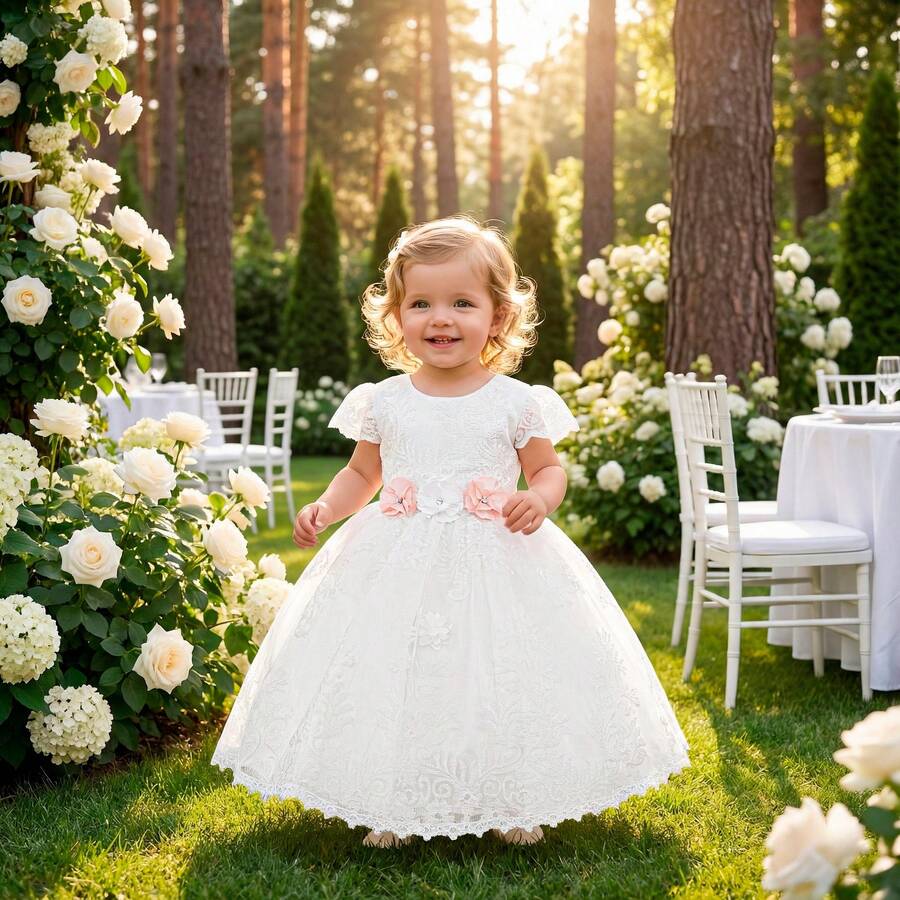 SMK Ceremonias Baby Girls Dresses - 白色 - 查看 1