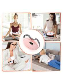 Teckwe Menstrual Hot Pillow, Cycle Hot Pillow, Female Menstrual Electric Belt, Hot Pressing, Heating: Home Use, Vibrating Waist Massager, Rechargeable Model, Abdominal Hot Pillow, Perfect Choice For Valentine's Day Gifts, Hot Massage Abdominal Hot Pillow, Women And Girls Relieve Pain.(Battery Capacity: 1500mAh) - Multicolor - View 2