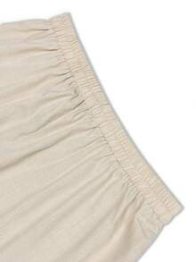 GlowEve CURVE Ensemble 2 pièces grande taille pour femmes - Gilet sans manches avec boutons et short, convient pour le trajet et les activités extérieures - Nude - Voir 6