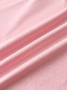 少女白色针织休闲简约波点印花不对称褶皱短款上衣，适合春夏穿着，休闲百搭，可打造个性造型，日常穿着 - 粉色 - 查看 6