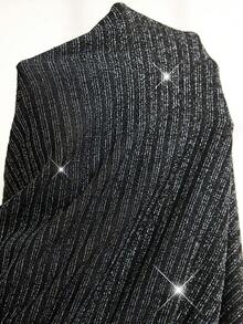 SHEIN LUNE 2 piezas Conjunto de top de manga larga y pantalones de tela cómoda y texturizada para mujer de talla grande - Negro - Ver 10