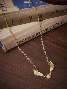 HARRY POTTER X SHEIN 跨境热销时尚简约大方精致项链，轻奢小众风，简约大方，适合各种派对、音乐会和节日场合。 - 金色 - 查看 4