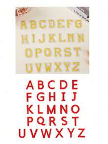 52 miếng vá ủi hình chữ cái 3,8cm/1,5 inch cho quần áo, miếng vá chữ cái A-Z, miếng vá sửa chữa tên tự làm - Nhiều màu - Xem 40