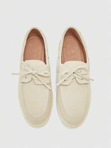 CUCCOO BIZCHIC Women's Casual Versatile Lace-Up Flats - Beige - View 1