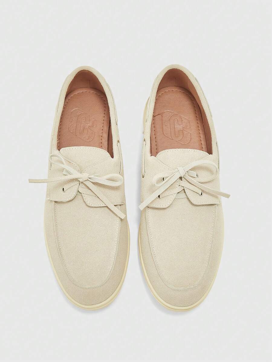 CUCCOO BIZCHIC Women's Casual Versatile Lace-Up Flats - Beige - View 1