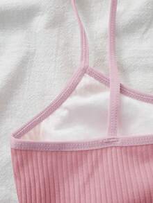 SHEIN 3pcs/Set Tween Girls' Minimalist Casual Padded Comfortable Bras, Student Underwear Set - Multicolor - View 4