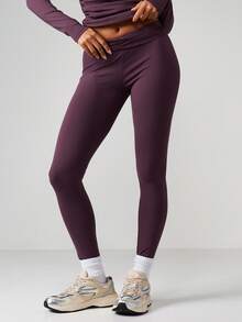 MISSGUIDED Quần legging thể thao cạp cao, có nhún ở eo, phù hợp cho lối sống năng động và mặc thường ngày. - màu nâu - Xem 3