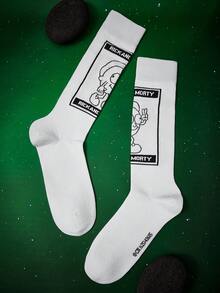 Rick and Morty X SHEIN Women Knee High Socks - Multicolor - View 2