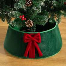 1 pièce Collier en peluche pour sapin de Noël en forme de nœud, décoration de scène pour la route - Multicolore - Voir 7