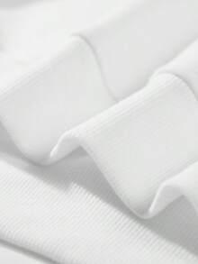 Sudadera Pullover para Hombre Color Sólido Acolchado Cálido Adecuado para llevar en Navidad - Blanco - Ver 4